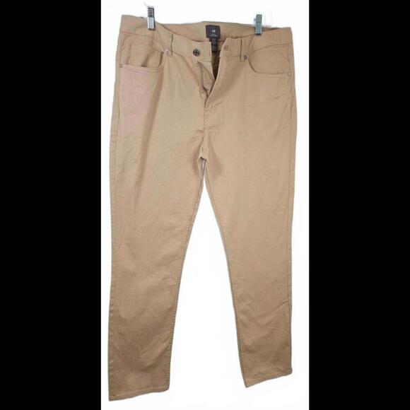 H&M Men's Tan Slim Fit Coupe Etroite Pants Size 36 - Picture 2 of 7